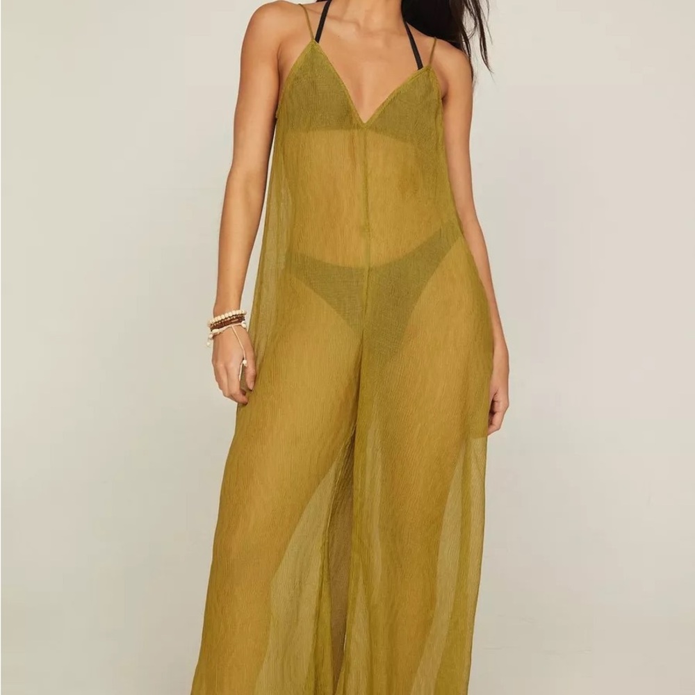 Nasty Gal Green Swim Coverup for Effortless Beach Style